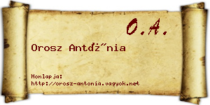 Orosz Antónia névjegykártya