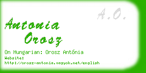 antonia orosz business card
